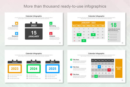 Calender Infographic Google Slide Template, Diapositiva 6, 11518, Negocios — PoweredTemplate.com