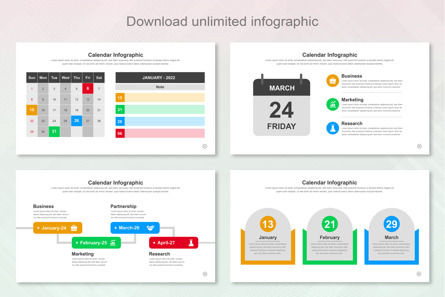 Calender Infographic Google Slide Template, 幻灯片 7, 11518, 商业 — PoweredTemplate.com