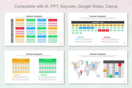 Calender Infographic Google Slide Template, Diapositiva 9, 11518, Negocios — PoweredTemplate.com