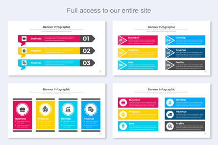 Banner Infographics Google Slide Design Template, Deslizar 2, 11523, Negócios — PoweredTemplate.com