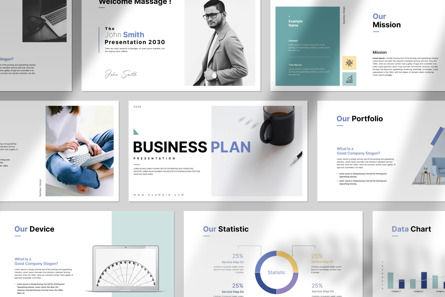 Business Plan Presentation, PowerPoint Template, 11531, Business — PoweredTemplate.com