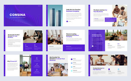 Consina - Clean Modern Business Powerpoint Template, Slide 2, 11532, Bisnis — PoweredTemplate.com