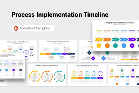 Process Implementation Timeline PowerPoint Template, 11537, Business — PoweredTemplate.com