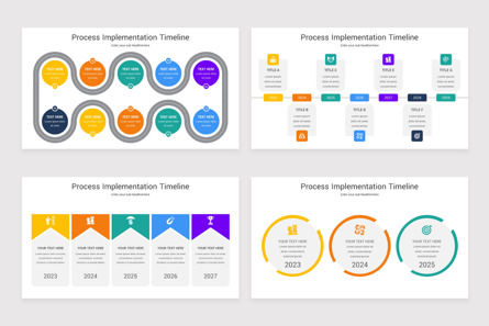 Process Implementation Timeline PowerPoint Template, Slide 5, 11537, Business — PoweredTemplate.com