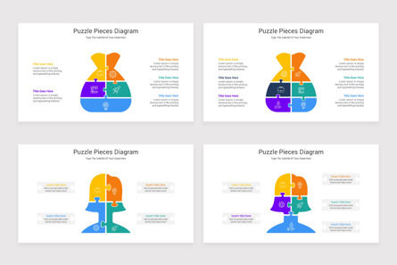 Puzzle Pieces Diagram PowerPoint Template, スライド 3, 11538, パズル図 — PoweredTemplate.com