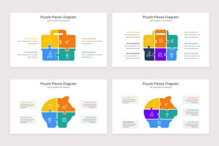 Puzzle Pieces Diagram PowerPoint Template, スライド 4, 11538, パズル図 — PoweredTemplate.com