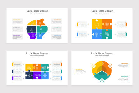 Puzzle Pieces Diagram PowerPoint Template, スライド 5, 11538, パズル図 — PoweredTemplate.com
