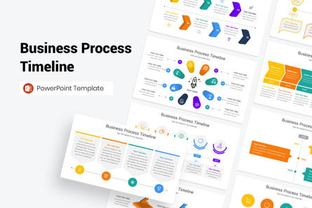 Business Process Timeline PowerPoint Template, 파워 포인트 템플릿, 11539, 비즈니스 — PoweredTemplate.com