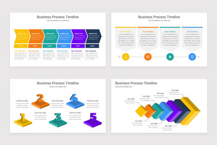 Business Process Timeline PowerPoint Template, Slide 4, 11539, Lavoro — PoweredTemplate.com