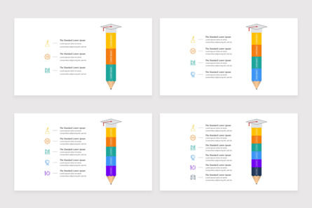 Pencil Infographics PowerPoint Template, Slide 6, 11541, Bagan dan Diagram Pendidikan — PoweredTemplate.com