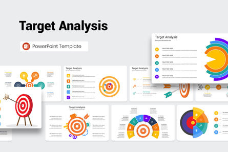 Target Analysis PowerPoint Template, PowerPoint Template, 11542, Business — PoweredTemplate.com