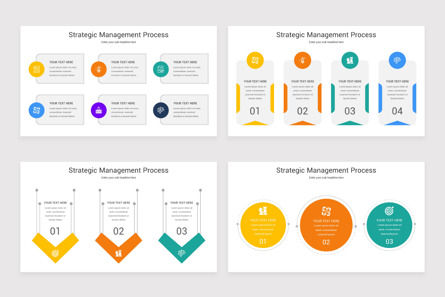 Strategic Management Process PowerPoint Template, Dia 2, 11543, Procesdiagrammen — PoweredTemplate.com