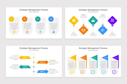 Strategic Management Process PowerPoint Template, Slide 3, 11543, Process Diagrams — PoweredTemplate.com