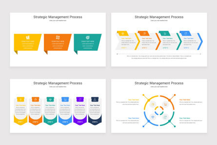 Strategic Management Process PowerPoint Template, Slide 4, 11543, Process Diagrams — PoweredTemplate.com