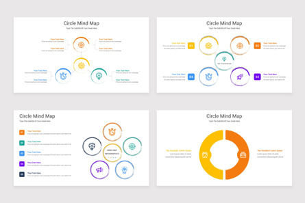 Circle Mind Map Diagram PowerPoint Template, Slide 4, 11544, Lavoro — PoweredTemplate.com