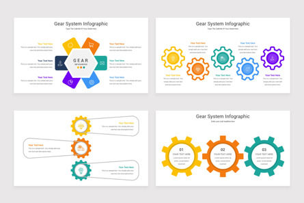 Gear System Diagram PowerPoint Template, Diapositiva 3, 11545, Negocios — PoweredTemplate.com