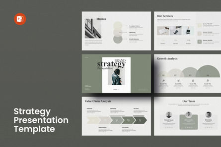 Brand Strategy PowerPoint Template, Modello PowerPoint, 11552, Lavoro — PoweredTemplate.com
