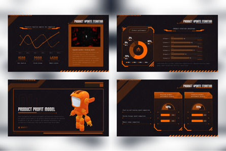 Orange Technology Product Promotion AI Product Launch Robot, Deslizar 5, 11555, Tecnologia e Ciência — PoweredTemplate.com