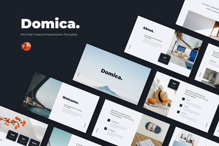 Domica - Minimal Pitch Deck Powerpoint Template, PowerPoint-Vorlage, 11558, Business — PoweredTemplate.com