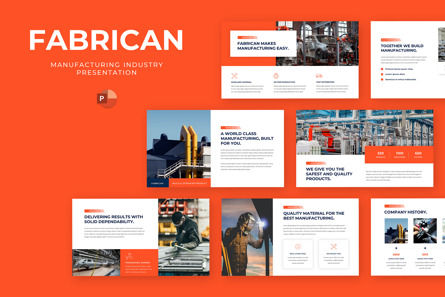 Fabrican - Manufacturing Industry PowerPoint, PowerPoint Template, 11560, Careers/Industry — PoweredTemplate.com