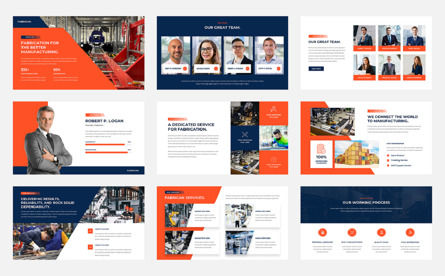 Fabrican - Manufacturing Industry PowerPoint, 슬라이드 3, 11560, 직업/산업 — PoweredTemplate.com