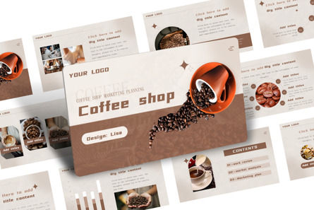 Coffee Shop Coffee Brand Marketing Planning PPT, Gratis PowerPoint-sjabloon, 11576, Food & Beverage — PoweredTemplate.com