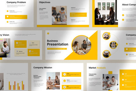 Business Plan Presentation Template, Modello PowerPoint, 11577, Lavoro — PoweredTemplate.com