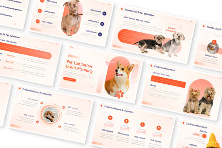 Love Adoption Pet Exhibition Event Planning PPT, Free PowerPoint Template, 11579, Animals and Pets — PoweredTemplate.com