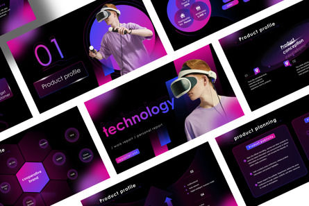 Purple Technology Product VR AI Artificial Intelligence PPT, Free PowerPoint Template, 11580, Technology and Science — PoweredTemplate.com