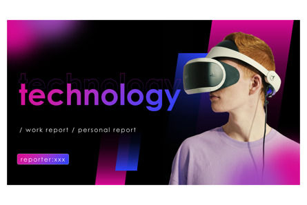 Purple Technology Product VR AI Artificial Intelligence PPT, Dia 2, 11580, Technologie en Wetenschap — PoweredTemplate.com