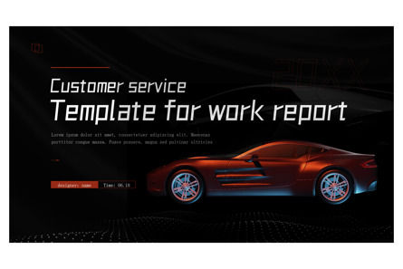 Business 4S Store Customer Service Work Report PPT, Deslizar 2, 11581, Carros e Transportes — PoweredTemplate.com