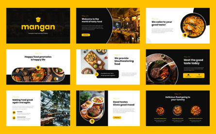 Mangan - Food T Restaurant Powerpoint Template, 슬라이드 2, 11584, Food & Beverage — PoweredTemplate.com