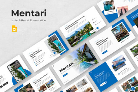 Mentari Hotel Resort Google Slide Template, Theme Google Slides, 11589, Santé / Détente — PoweredTemplate.com
