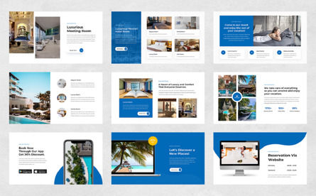Mentari Hotel Resort Google Slide Template, スライド 4, 11589, 健康＆レクリエーション — PoweredTemplate.com