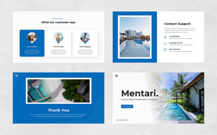Mentari Hotel Resort Google Slide Template, Diapositive 5, 11589, Santé / Détente — PoweredTemplate.com