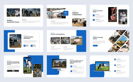 Geofarm - Farm Livestock Powerpoint Template, Diapositive 4, 11590, Business — PoweredTemplate.com