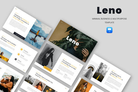 Leno - Minimal Business Multipurpose Keynote Template, Apple基調講演テンプレート, 11593, ビジネス — PoweredTemplate.com