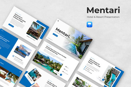 Mentari Hotel Resort Keynote Template, Apple基調講演テンプレート, 11594, 休日／特別行事 — PoweredTemplate.com