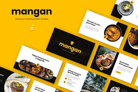 Mangan - Food T Restaurant Google Slide Template, Google 슬라이드 테마, 11597, Food & Beverage — PoweredTemplate.com