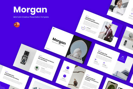 Morgan - Minimal Creative PowerPoint Template, 파워 포인트 템플릿, 11598, 비즈니스 — PoweredTemplate.com