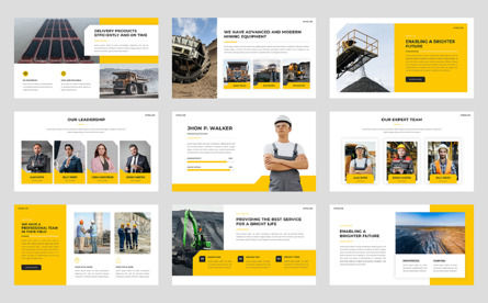 Minelab - Coal Mining PowerPoint Template, 幻灯片 3, 11600, 商业 — PoweredTemplate.com