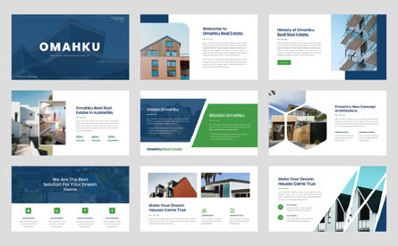Omahku - Real Estate PowerPoint Template, Diapositiva 2, 11601, Inmuebles — PoweredTemplate.com