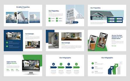 Omahku - Real Estate PowerPoint Template, 슬라이드 4, 11601, 부동산 — PoweredTemplate.com