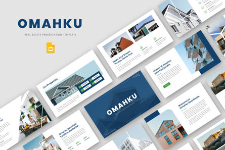Omahku - Real Estate Google Slide Template, Tema do Google Slides, 11607, Imobiliária — PoweredTemplate.com