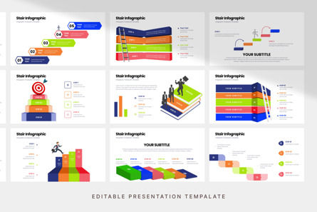 Stair Infographic - PowerPoint Template, 슬라이드 4, 11616, 비즈니스 — PoweredTemplate.com
