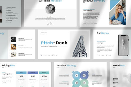Pitch Deck Presentation, PowerPoint Template, 11617, Business — PoweredTemplate.com
