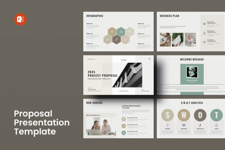 Project Proposal PowerPoint Template, Modello PowerPoint, 11621, Lavoro — PoweredTemplate.com