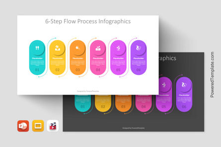 6-Step Flow Process Infographics, 11626, Animated — PoweredTemplate.com