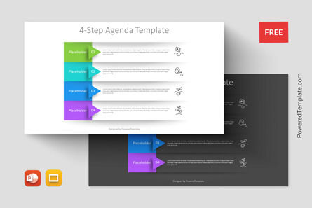 4-Step Agenda Template, Gratuit Theme Google Slides, 11628, Infographies — PoweredTemplate.com
