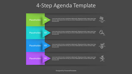 4-Step Agenda Template, Slide 3, 11628, Infographics — PoweredTemplate.com